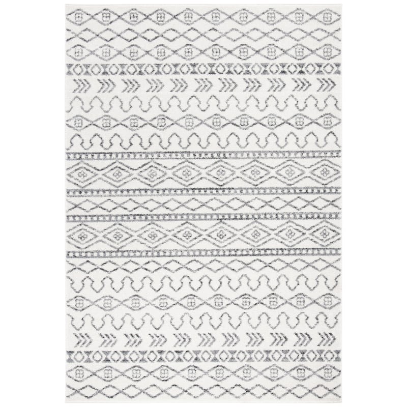 SAFAVIEH Tulum Marine Moroccan Boho Rug - Ivory/Grey - 8' x 10'