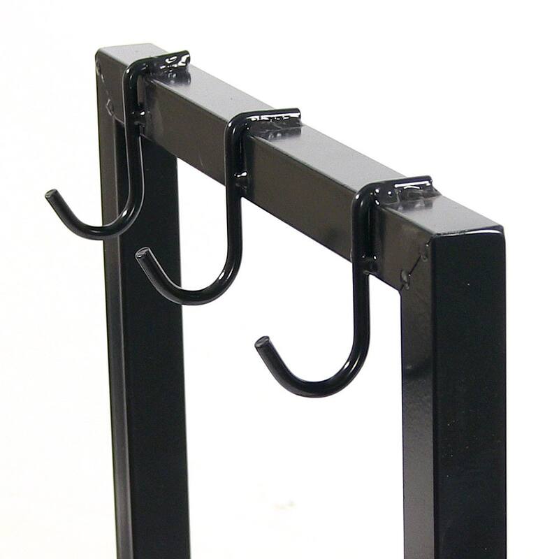 Sunnydaze Indoor-Outdoor Black Steel Firewood Storage Log Holder - 30-Inch - Log Rack ONLY