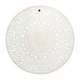 preview thumbnail 6 of 11, Wooden Handmade Intricately Carved Floral Wall Decor with Mandala Design - Brown or White