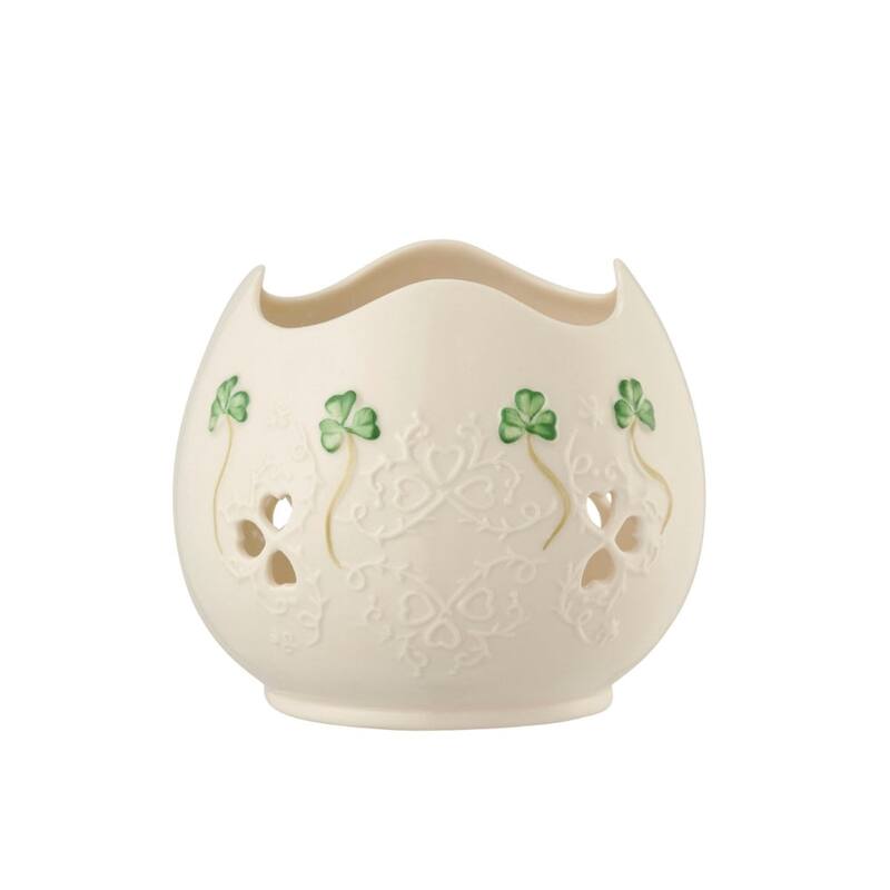 Shamrock Lace Votive - Ivory