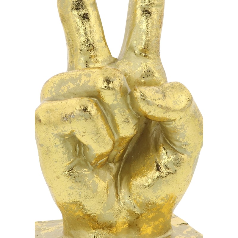 CosmoLiving by Cosmopolitan Gold or Silver Polystone Hands Decorative Sculpture (Set of 3)