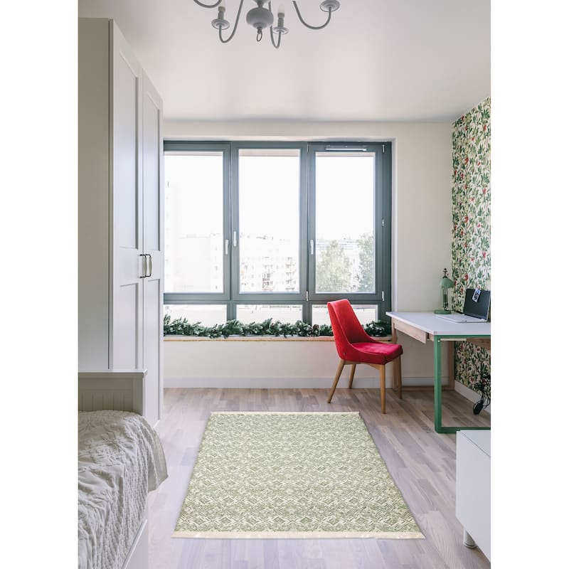Sienna Green Rug 5'1" x 8'2" - 5'1 x 8'2