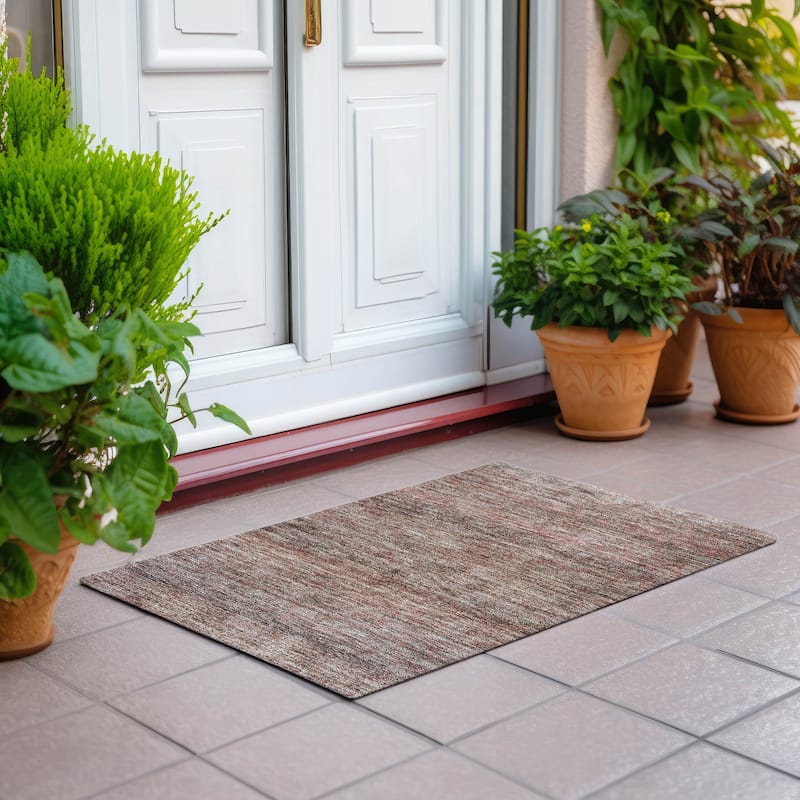 Machine Washable Indoor/ Outdoor Ombre Chantille Rug