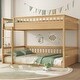 preview thumbnail 1 of 11, Wooden Bunk Bed with Ladder, Guardrails, and Detachable Design for Kids or Guest Room