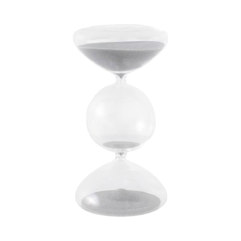 Glass Hourglass Timer Abstract Decorative Sculpture with Modern Design