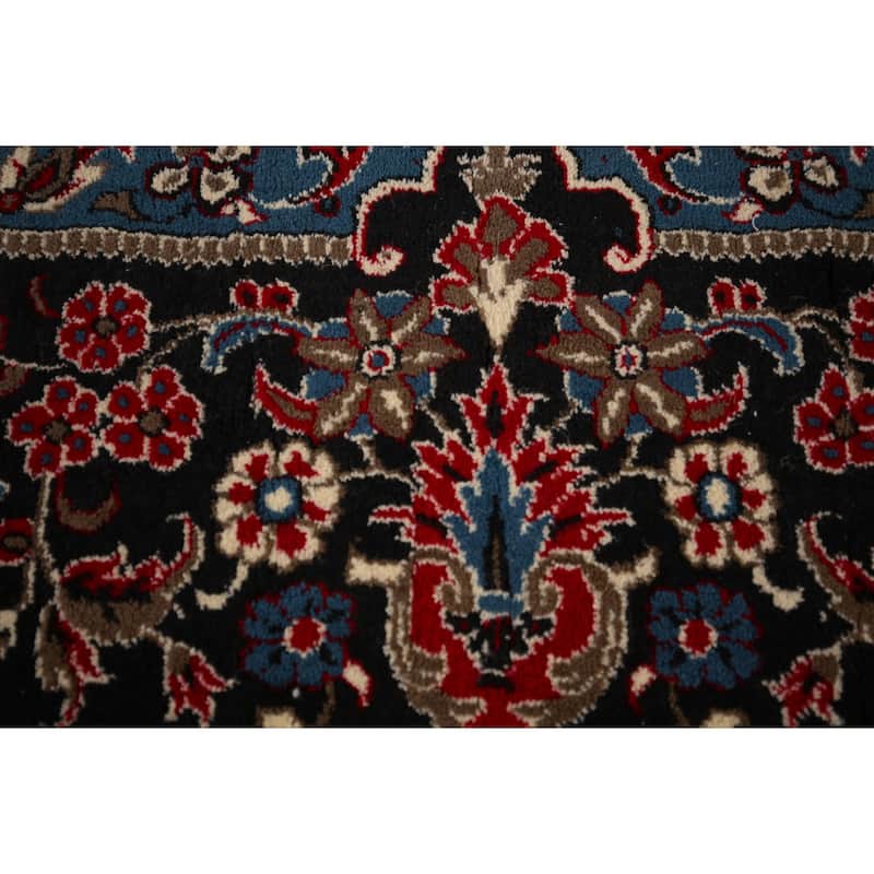 Traditional Red Floral Kashan Turkish Rug Machine-Made Carpet - 9'7" x 12'9"