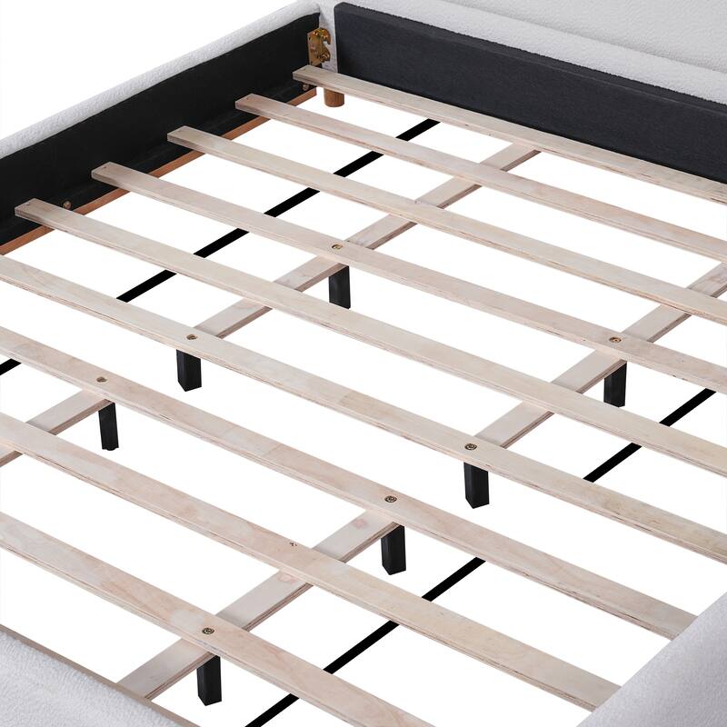 Christopher Knight Home - Lysander Boucle Upholstered Bed with Curved Headboard