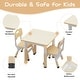 preview thumbnail 3 of 8, Height Adjustable Kids Table and 2 Chairs Set - N/A