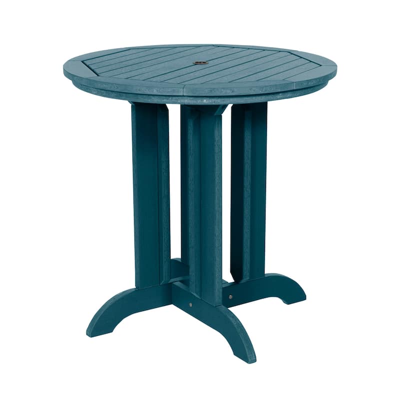 Highwood Commercial Grade 36" Round Counter Height Bistro Dining Table - Nantucket Blue
