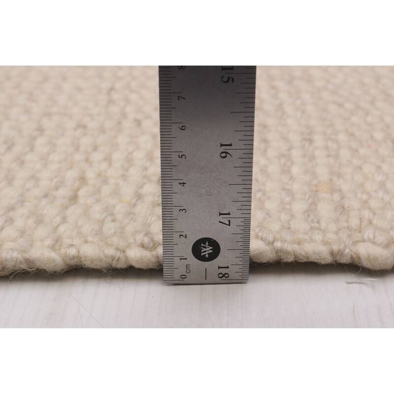 ECARPETGALLERY Braid weave Sienna Cream Wool Rug - 5'0 x 8'0