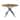 Round Dining Table MDF Top with Cross Leg Metal Pedestal Base Walnut