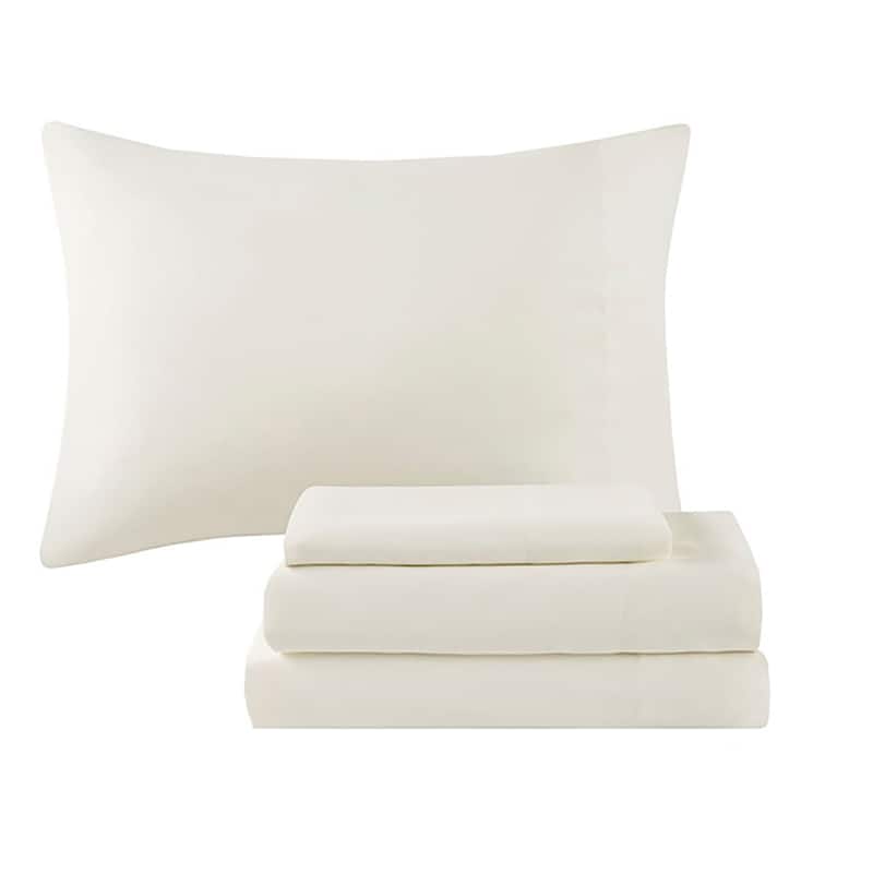 Madison Park Anouk Silver 12 Piece Comforter Set with Cotton Bed Sheets