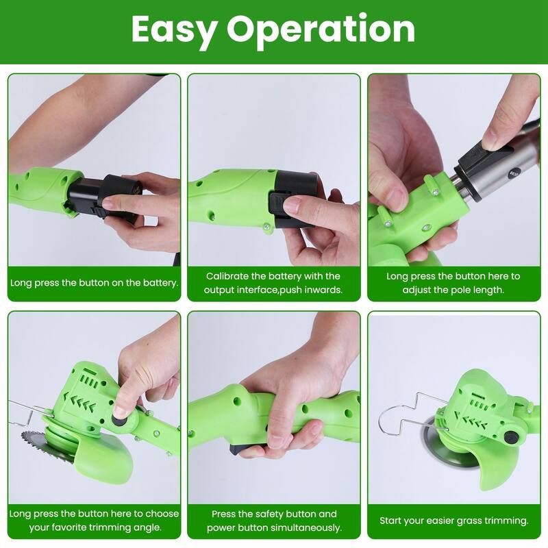 Cordless Grass Trimmer Rechargeable Lawn Mower