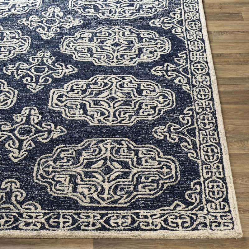 Livabliss Granada Handmade Medallion Wool Area Rug