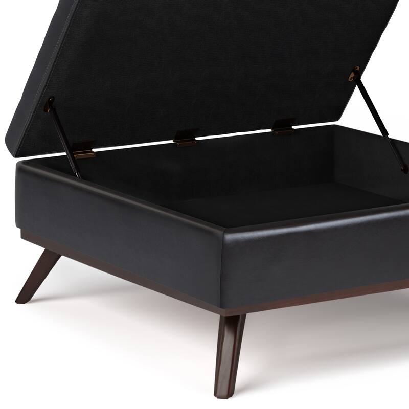 Square Coffee Table Storage Ottoman