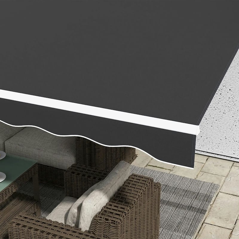 16'x10' Electric Awning, Retractable, Remote Controller, Manual Crank