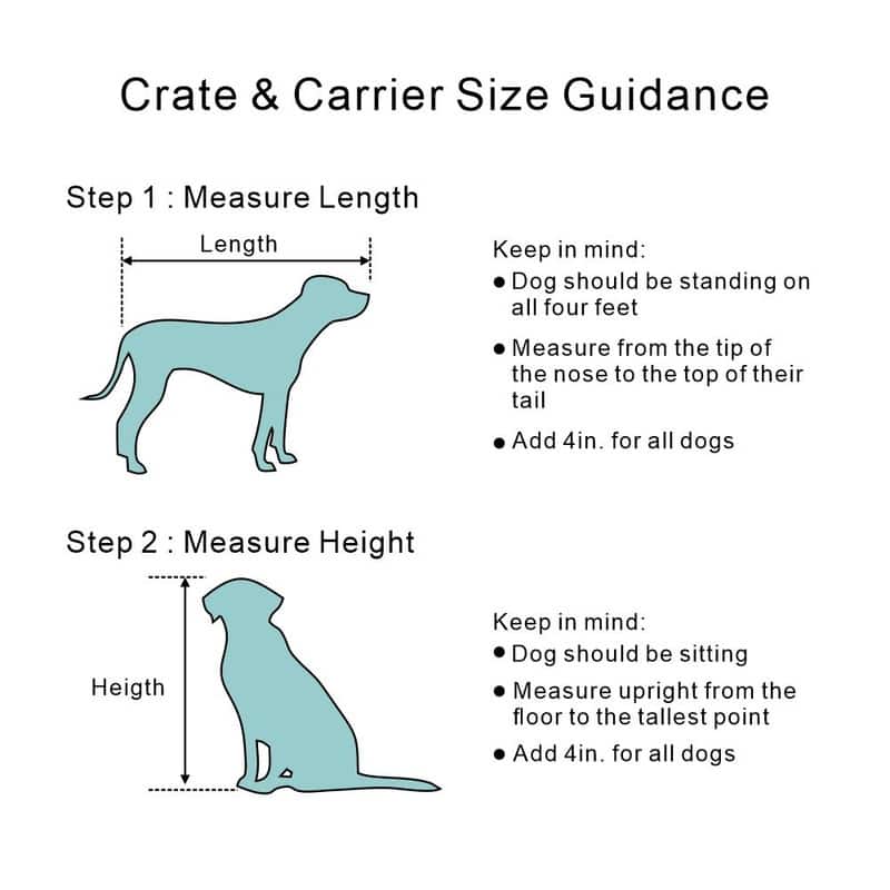 Unipaws Dog Crate with Cushion and Tray, Medium and Large Crate