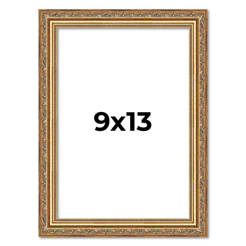 9x13 Frame Red Solid Wood Picture Frame Width 1.75 Inches | Interior Frame Depth 1 13/16 Inches