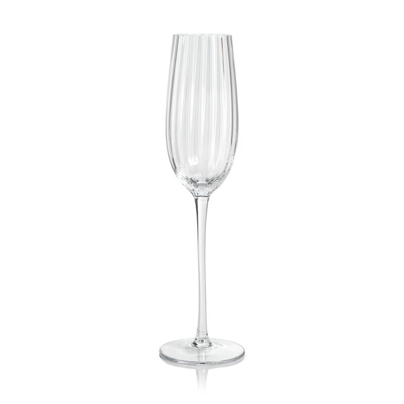 Malden Optic Champagne Flutes, Set of 4 - Clear
