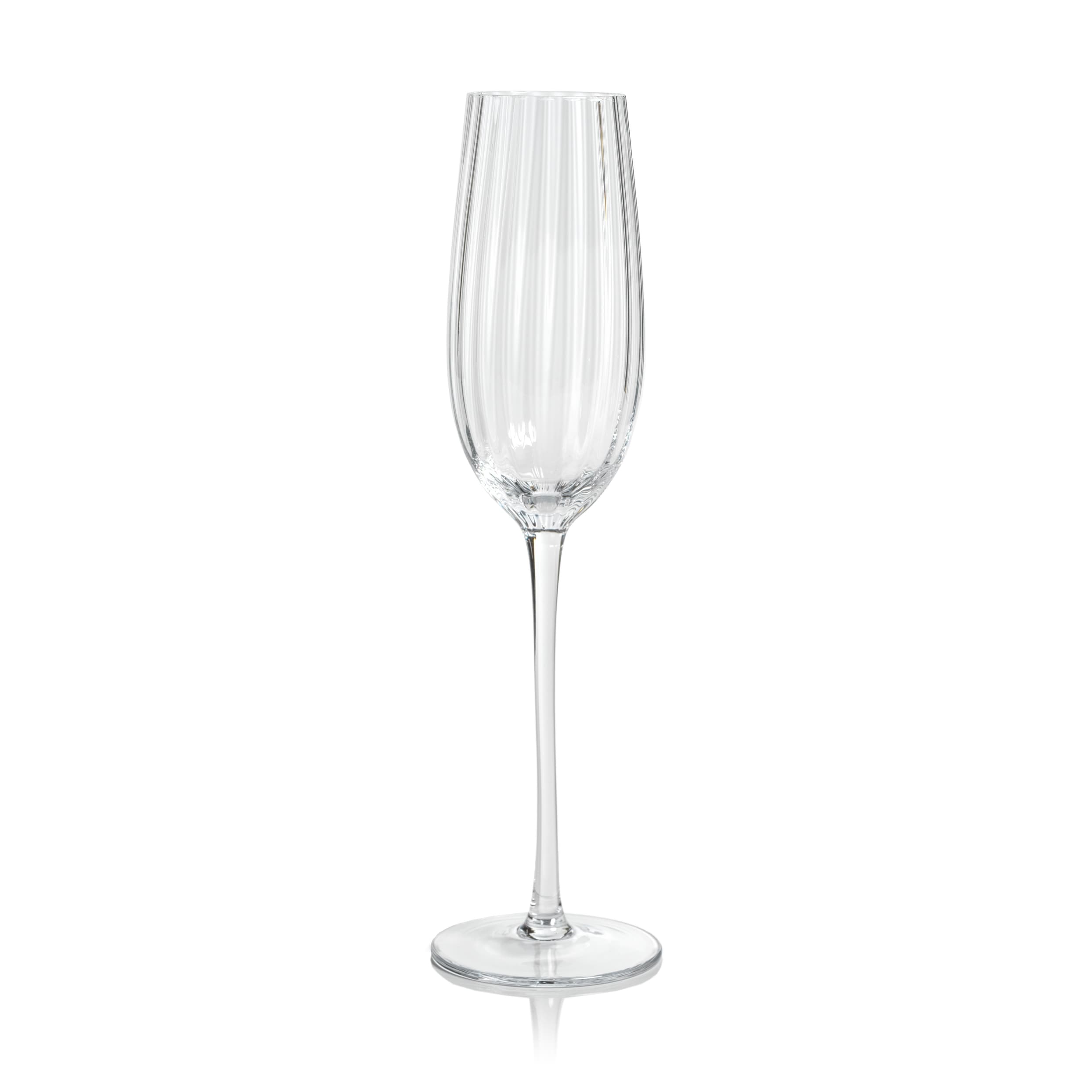 Malden Optic Champagne Flutes, Set of 4