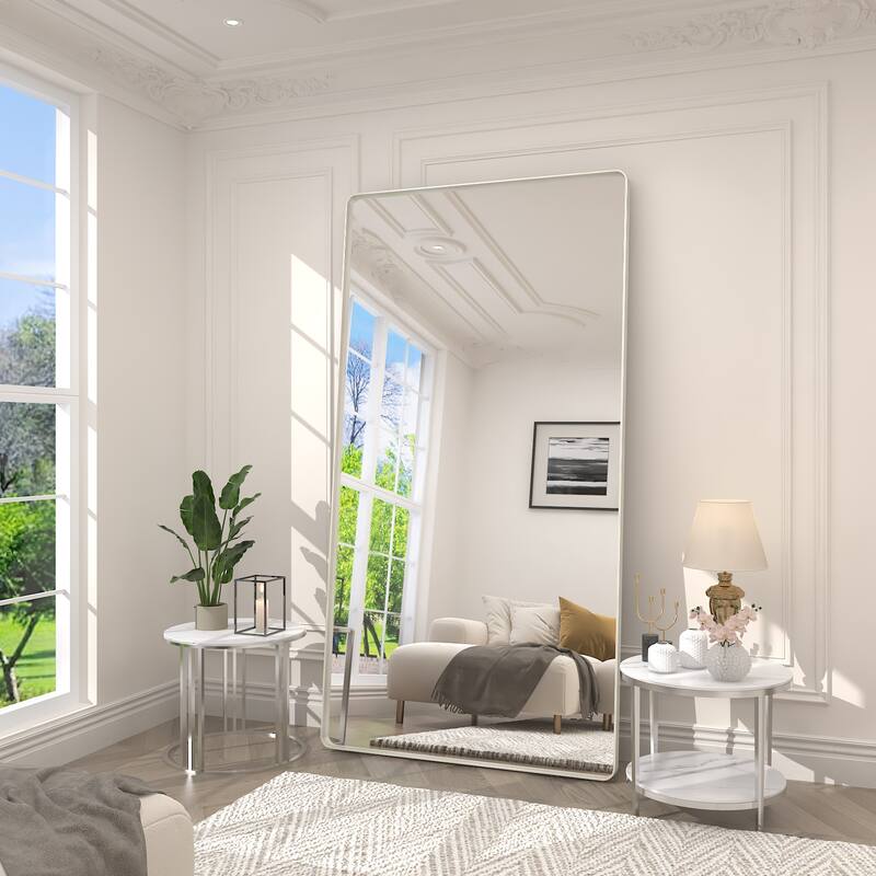 Modern Metal Frame Wall Mounted Bathroom Vanity Mirror