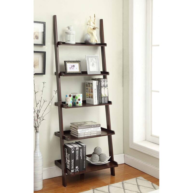 Convenience Concepts American Heritage Bookshelf Ladder - Espresso