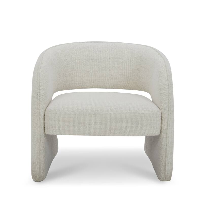 Modrest Luby Modern Cream Fabric Accent Chair