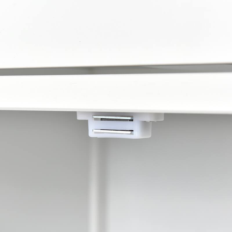 54.33'' Solid Wood Kitchen Island Cart with Locking Wheels, Spice Rack, Towel Rack, 4 Door Cabinet and 2 Drawers