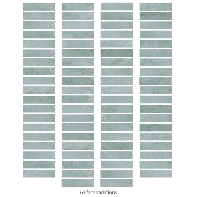 Merola Tile Atlas Brick Grey 2-3/8" x 9-3/4" Porcelain Floor and Wall Tile