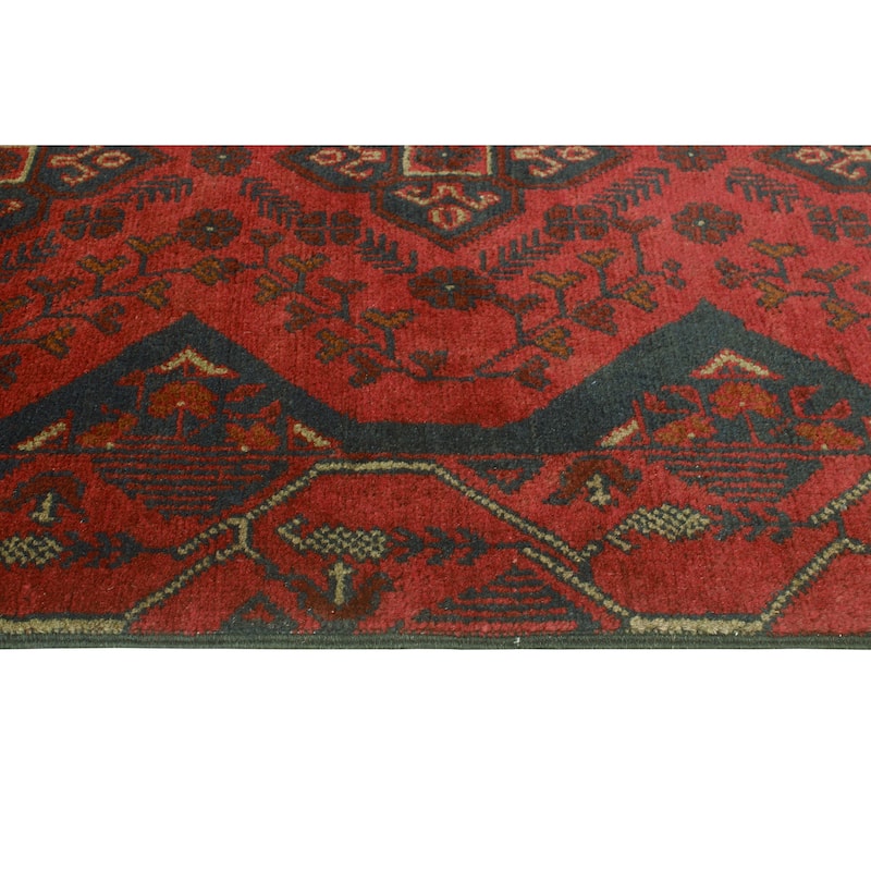 Khal Mohammadi Sharlene Red/Navy Runner - 2'5" x 9'4"