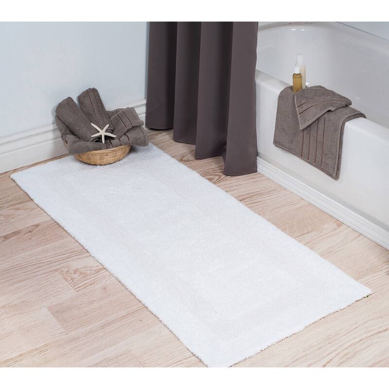 Bath Mat - 60x24-Inch Plush Cotton Bathroom Runner by Windsor Home