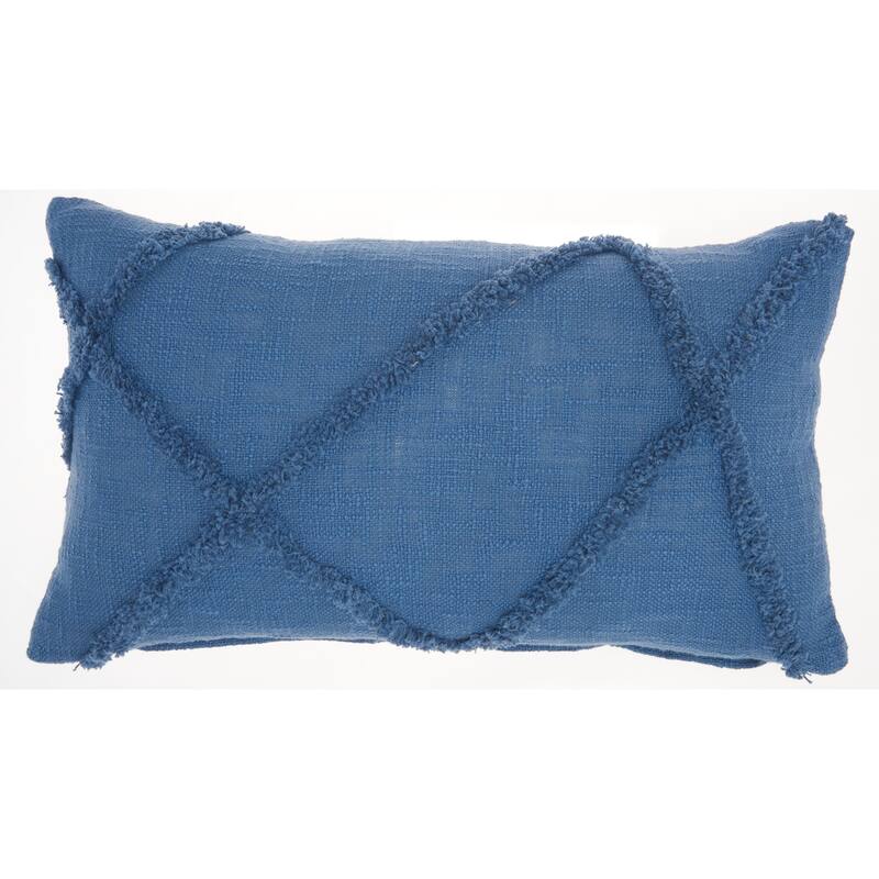 Mina Victory Distressed Diamond Boho Throw Pillow