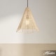 preview thumbnail 1 of 3, Hunter Comet 16" 1-Light Boho Rattan Pendant - Kitchen, Bedroom, Living Room, Dining Room, Entry - Transitional, Coastal 16 inch