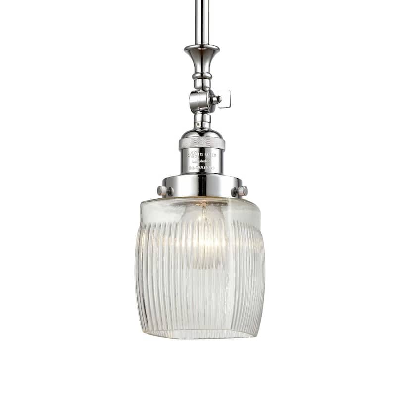 Innovations Lighting Colton Single Light 6" Wide Mini Pendant - Polished Chrome / Thick Clear Halophane