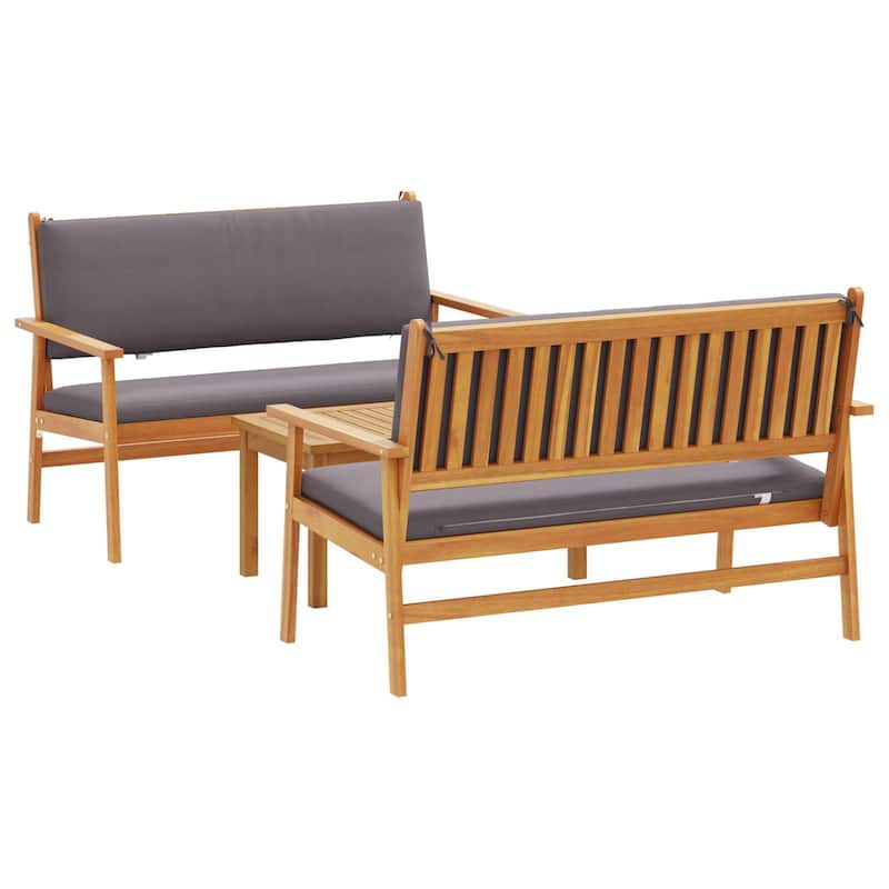 vidaXL 3/4/5/6 Piece Garden Sofa/Dining/Bistro Set with Cushions Solid Wood Acacia