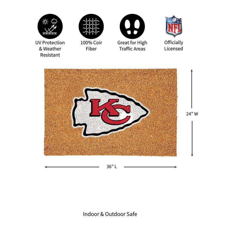 Kansas City Chiefs Full Color Indoor/Outdoor Coir Mat