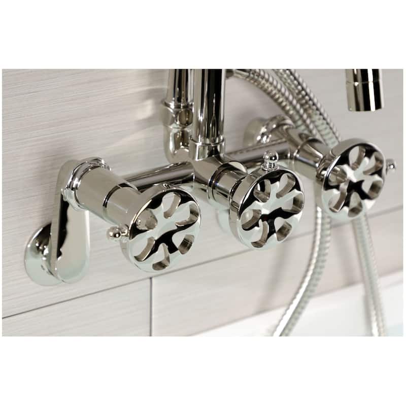 Kingston Brass AE815.RX Belknap Wall Mounted Tub Filler with Built-In