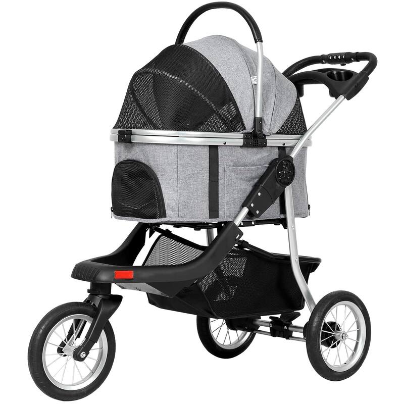 3 in1 Folding Dog/Cat Stroller for Medium Small Pets