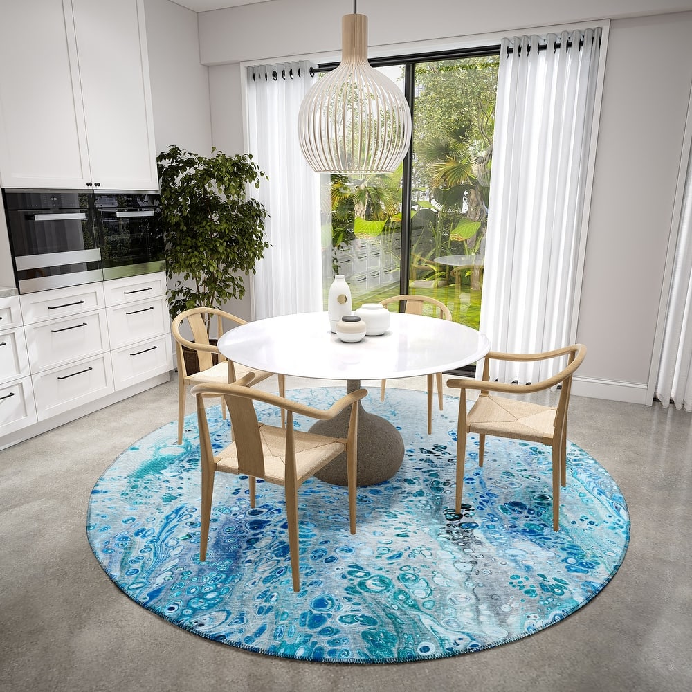 Addison Indoor/ Outdoor Karina Abstract Washable Area Rug