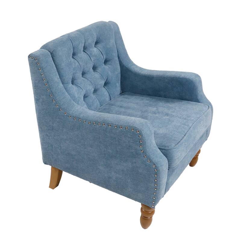 Ailsa Button-Tufted Upholstered Accent Chair by GDFStudio - 25.90"L x24.80"W x 29.50"H