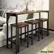 preview thumbnail 1 of 9, Counter Height Extra Long Dining Table Set ,Brown Brown