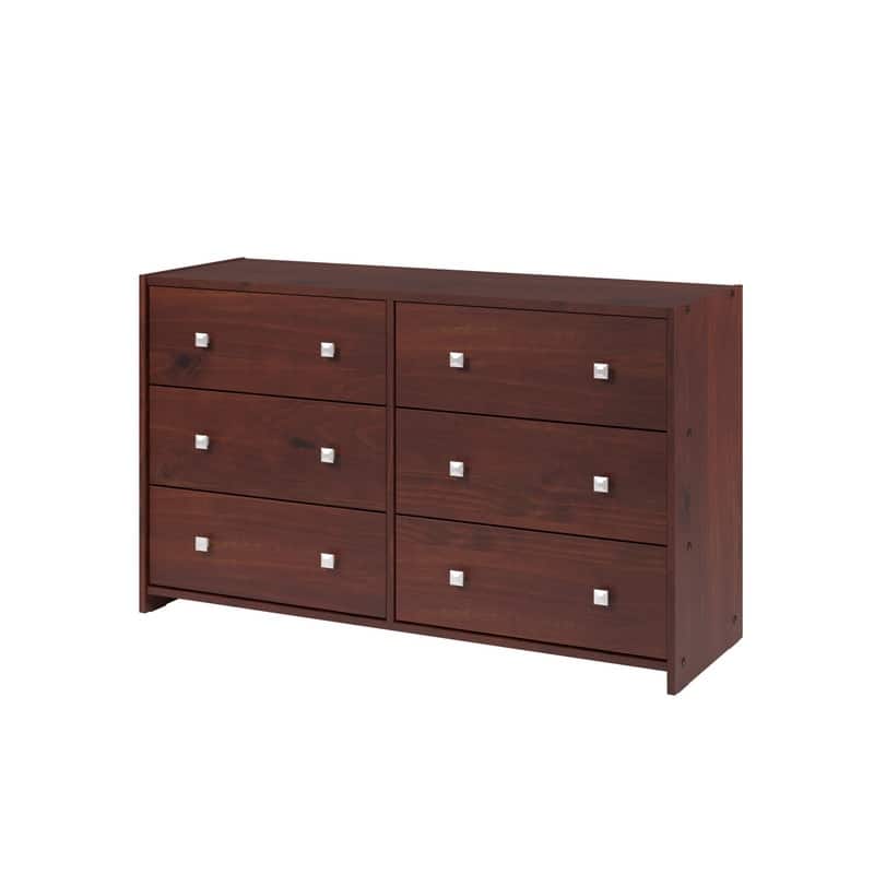 Six Drawer Dresser in Dark Cappuccino