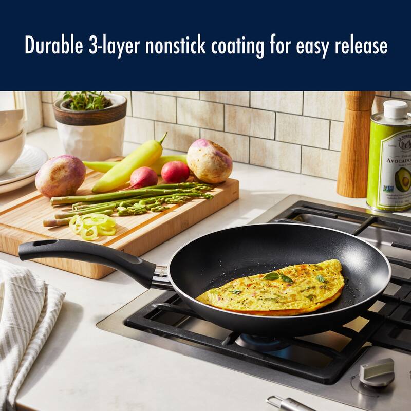 Henckels Everlift 2-pc Traditional Nonstick Fry Pan Set - 10-in & 12-in - Black