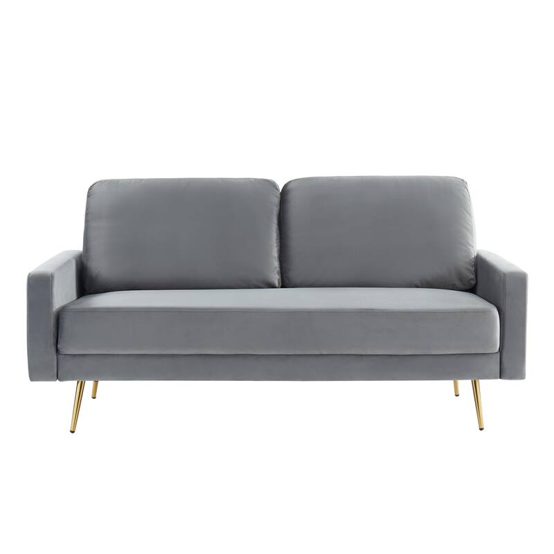 Divani Casa Huffine Modern Grey Fabric Sofa