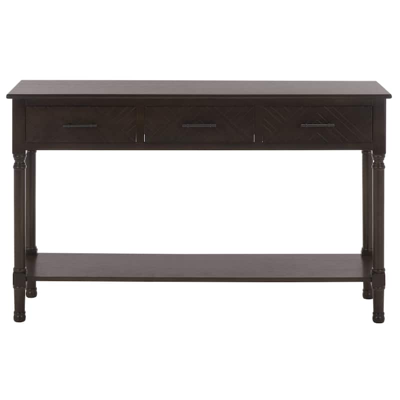 SAFAVIEH Jeanie 3-Drawer Bottom Shelf Console Table - 47.3" W x 13" L x 29.5" H - 47"W x 13"D x 30"H