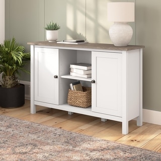 Bush Furniture Mayfield Accent Cabinet with Doors and Storage - Bed ...