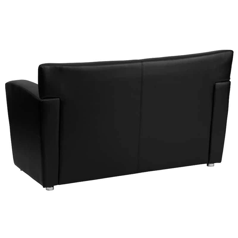 LeatherSoft Loveseat with Extended Panel Arms