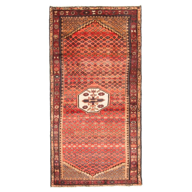 ECARPETGALLERY Hand-knotted Andelz Red Wool Rug - 2'10 x 6'1