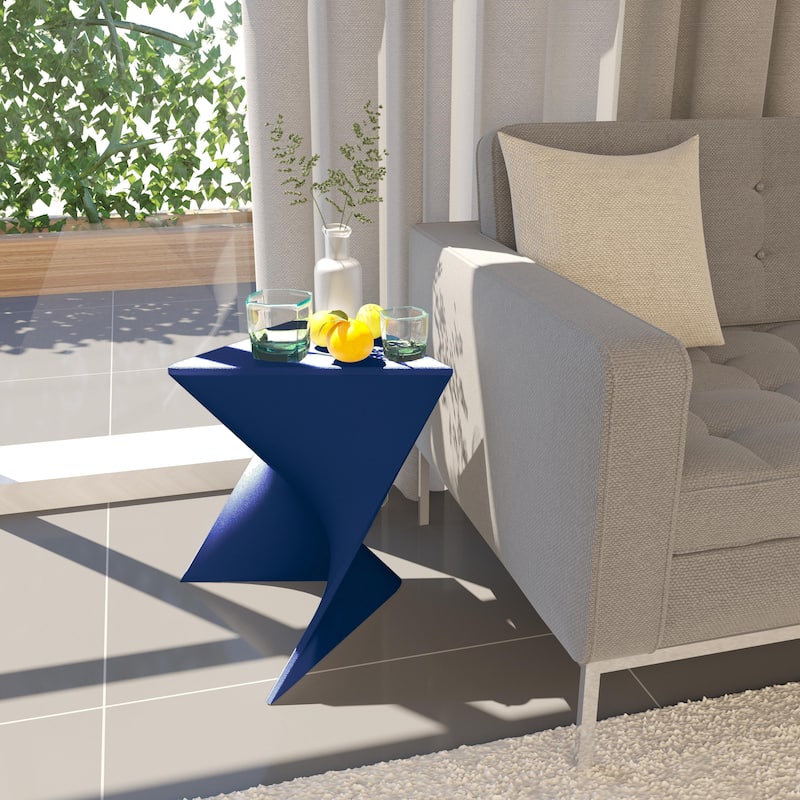 LeisureMod Randolph Modern Side Table - Grey - 15.5 x 17 x 17