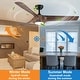 preview thumbnail 20 of 58, YUHAO 56 inch 6 Speed Quiet DC Motor Indoor Matte White Ceiling Fans with Lights and Remote Control